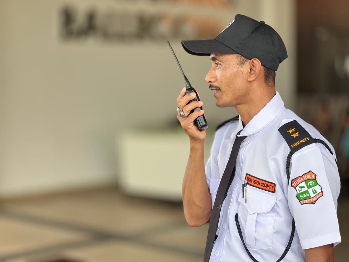 Taqwa Teguh security officer on duty